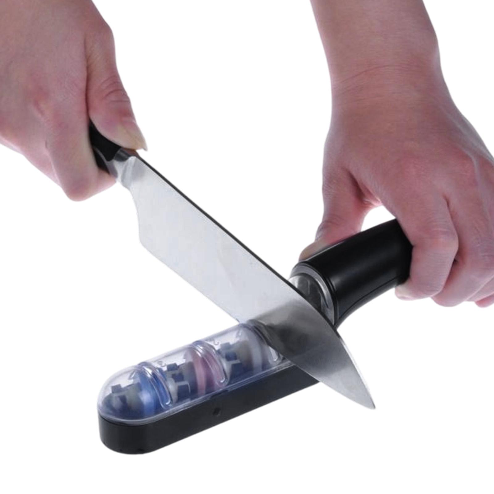 Gardening Tools For Seniors - Professioneller 3-Stufen-Werkzeugschärfer mit Rutschfestem Griff Küchen-