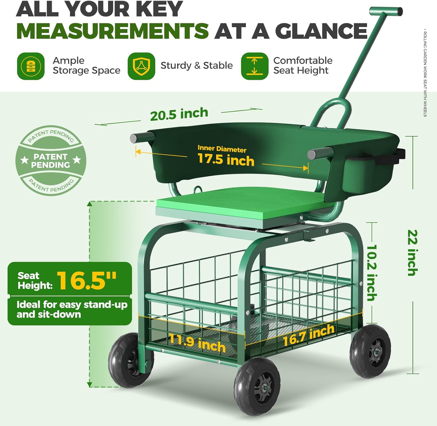 Gartensitz mit Rädern, Rollend – Gardening Tools For Seniors Bewertung und Preis