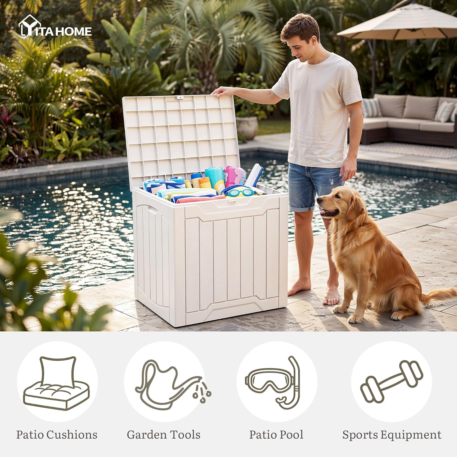 31-Gallonen-Deckbox-Set mit 2  – Gardening Tools Box Bewertung und Preis